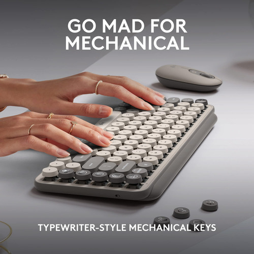 Teclado Logitech Pop Keys Mecánico Inalámbrico Emoji Persona