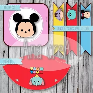 Kit Editable Tsum Tsum 1 -multicolor -imprimible