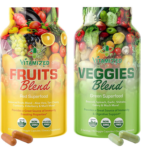 Superfood Blend - Suplemento De Frutas Y Verduras, Paquete D