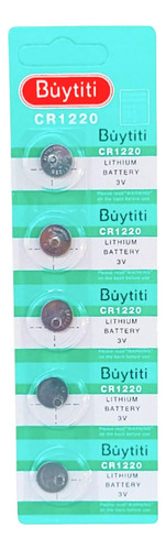 10 Pilas Baterias Cr1220 Buytiti Litio Larga Duración 3v