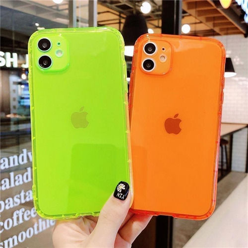 Funda Protector iPhone Candy Neon Resistente Airbag Case 3d
