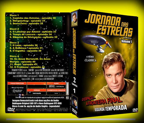 Star Trek - Jornada Nas Estrelas (1966) Dvds Em Qlde Bluray (Usado)