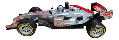 Juguete Auto F1 A Escala 1:18 Con Luces Y Sonido De Fricción Gris