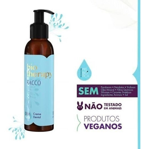 Creme Dental Biotherapy, Sem Flúor, Da Racco Cosméticos