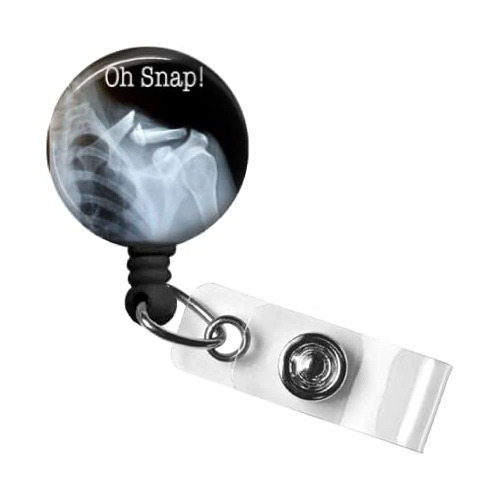 Xray Oh Snap Retractable Id Badge Reel, Pinza De Cocodr...