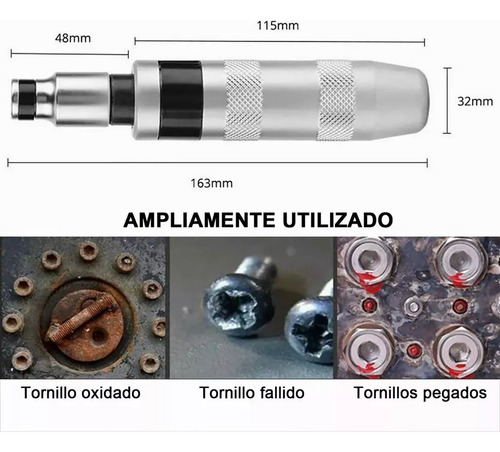 Juego De Destornilladores De Impacto 13 Piezas Multiusos