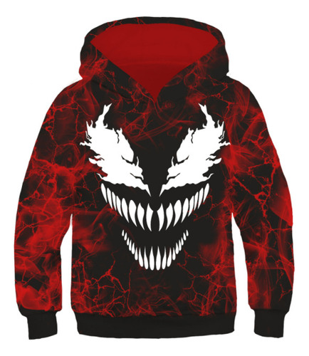 Venom Spider-man Cartoon Sudadera Con Gorro Para Niños