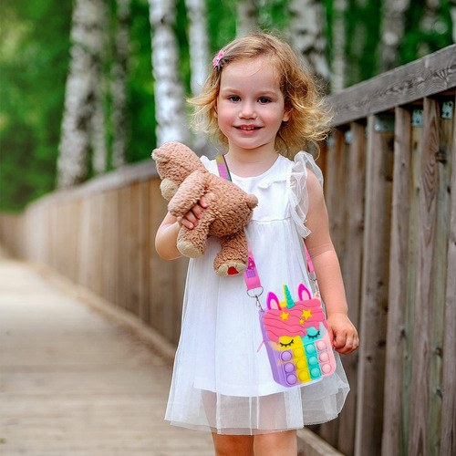 Monedero Pop Bag Civan Con Forma De Unicornio Con Juguete Pa