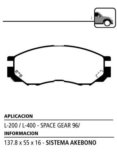 Juego Pastillas De Freno Litton Space Gear Desde 95