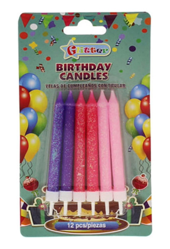 Vela 12 Unidades Candles Colores