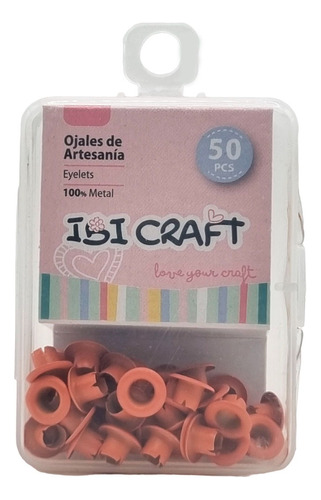 Ojalillo Ojal Aluminio Metal Eyelet Ibi Craft Naranja X 50