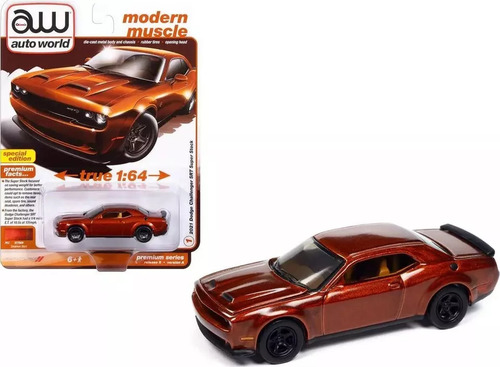 Dodge Challenger Srt 2021 1:64 Auto World Color Cobre Cobre