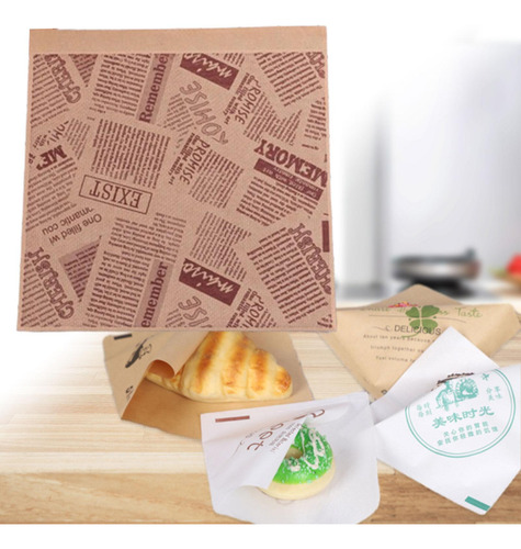 2 X 100 Piezas Bolsa De Sándwich De Hamburguesa Bolsa De C