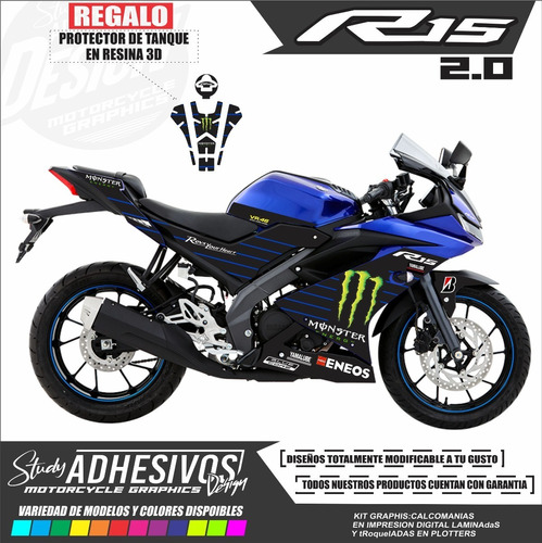 Calcomanias Yamaha R15 3.0 Personalizadas Kit De Stickers