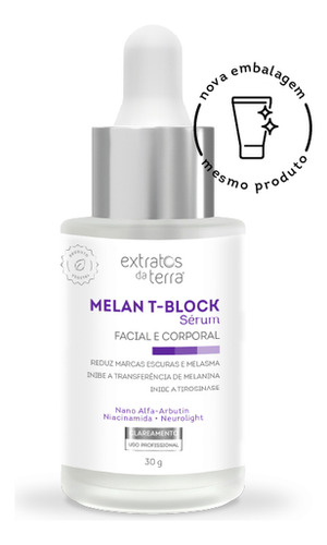 Dermolight Melan T-block Serum 30g Extratos Da Terra Tipo de pele Todo tipo de pele