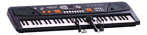 Teclado Musical Para Iniciantes Bigfun BF-730a1 61 Teclas Com Microfone Top Cor Preto 110V/220V