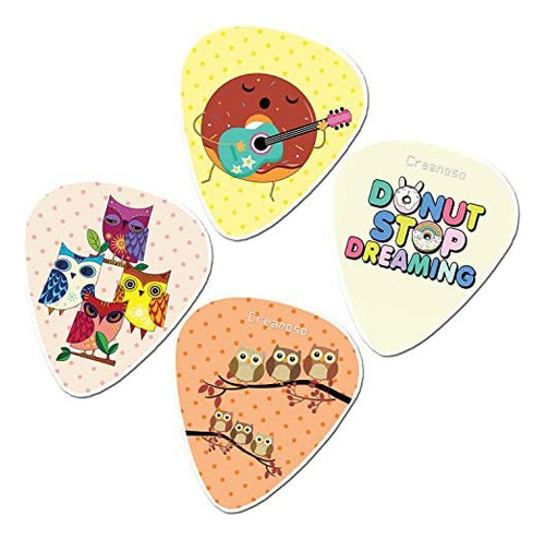 Púas De Guitarra Creanoso Fancy Plectrums (paquete De 12) Y