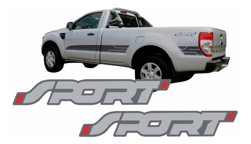 Par Adesivo Ford Ranger Sport 2013-2017 Emblema Lateral