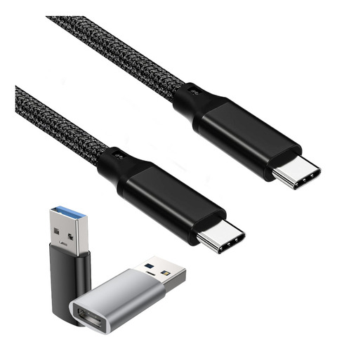 Cable Usb Tipo C 3.2 20 Gbps + Usb A 3.0 3 Metros 100w Brio