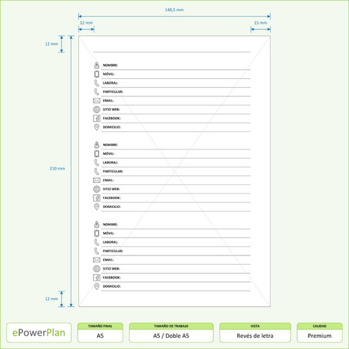 Indice Telefonico A5 Agenda De Direcciones Pdf Para Imprimir Mercado Libre agenda telefonica para imprimir español