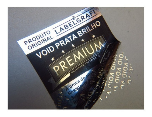 Etiquetas Patrimoniais Void Prata Color 40x15mm 200 U
