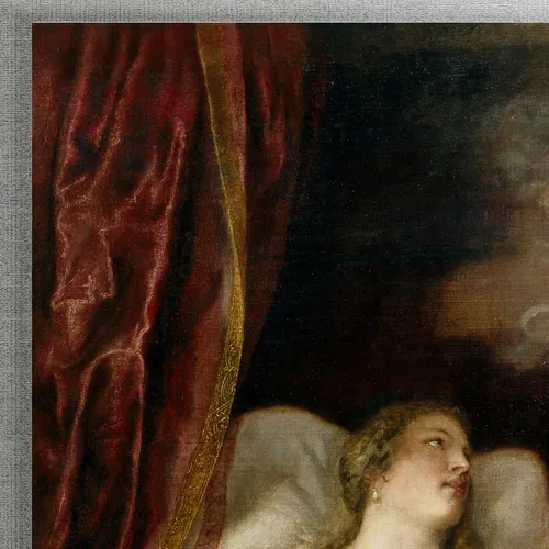 Cuadro Dánae Recibiendo La Lluvia De Oro - Tiziano - 1554