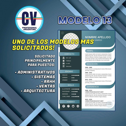 Cv Curriculum Personalizado Profesional + Carta -modelo 029-