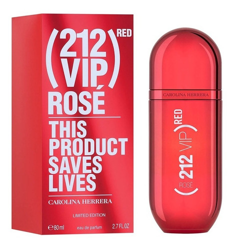 Carolina Herrera  212 Vip Red Rose 80ml Mujer-100% Original