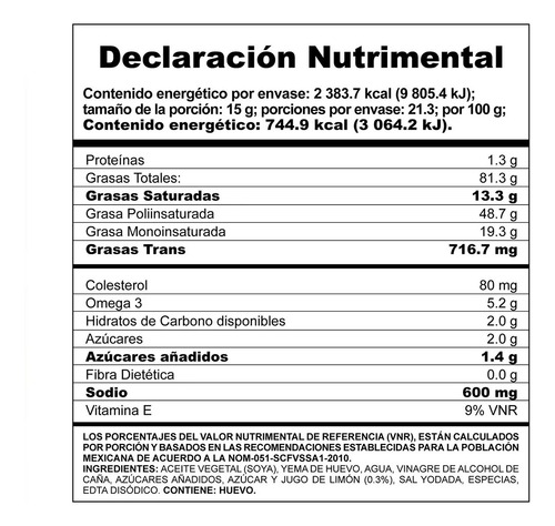 Mayonesa Mccormick Con Jugo De Limón 320g Apachurrable