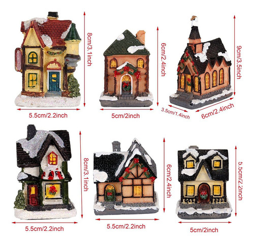 Decoraciones En Miniatura Con Luz Led Para Casas De Pueblo,