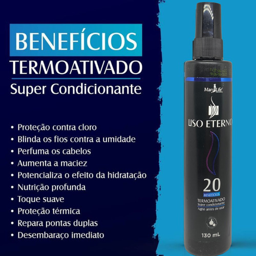 Kit 10 Finalizador Capilar Liso Eterno Mary Life Atacado