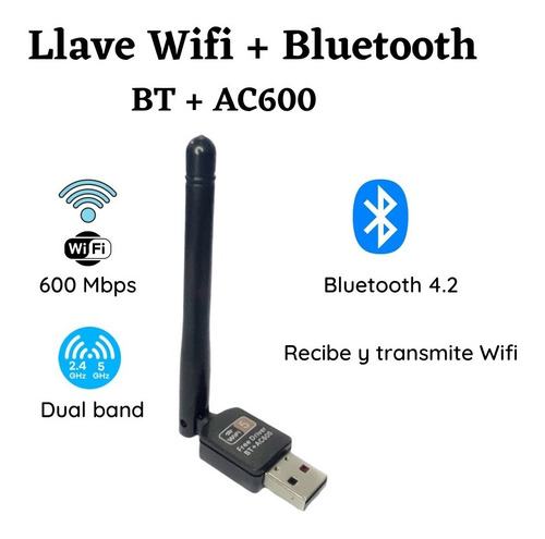 Adaptador / Llave Wifi Ac600mbps Y Bluetooth 5.0