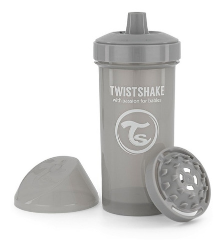 Vaso Kid Cup Twistshake 12 Oz Gris Pastel