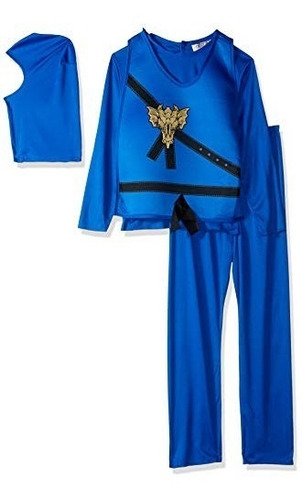 Disfraz De Ninja Avenger Para Niños Rubie's Charades, Azul, Talla M