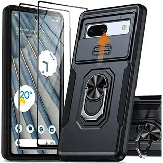 Funda Resistente Protector De Camara Google Pixel 7a Negro