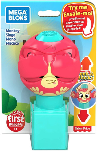 Figura Mega Bloks Peek-a-blocks Mono Fisher Price