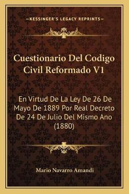 Libro Cuestionario Del Codigo Civil Reformado V1 : En Vir...