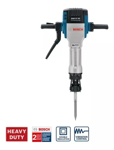 Martillo Demoledor Bosch GSH 27 VC + Carro + 3 Cinceles HEX