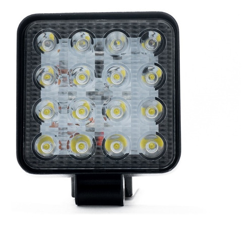 Faro Cuadrado 16 Led 48w 12v 24v Slim Niebla Blanco Jeep 4x4