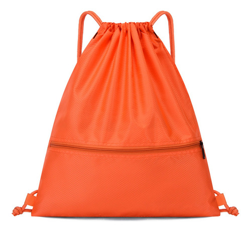Mochila Deportiva Con Cordón Negra Impermeable, Viaje Al Gimnasio
