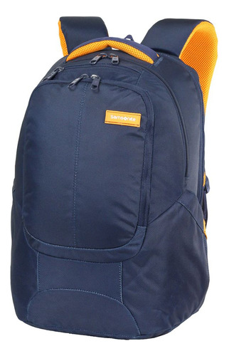 Mochila Portanotebook Samsonite Laser Con Buena Capacidad Color Azul Diseño de la tela Liso