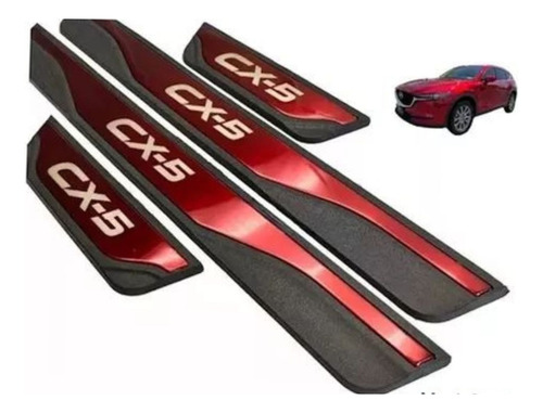 Estribos Embellecedores Rojo De Proteccion Mazda Cx-5