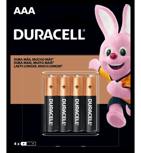 Duracell Pila Alcalina Aaa 4 Unidades Blister