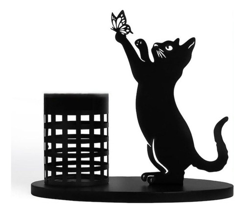 Portalápices Para Bolígrafos Con Forma De Gato, Metal Creati