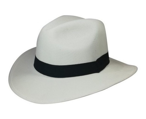 Sombrero Aguadeño En Tela Solo Color Blanco