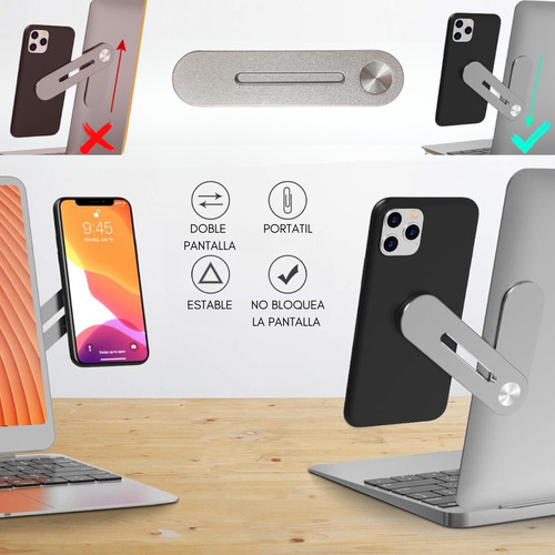 4 Soporte Celular Aluminio Magnético Laptop Notebook Tablet