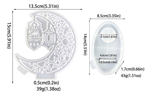Moldes Temáticos Para Velas Con Base, Forma De Luna, Candela