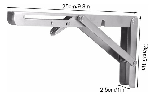 2pcs Soporte Plegable De Acero Inoxidable Triangular Plegabl