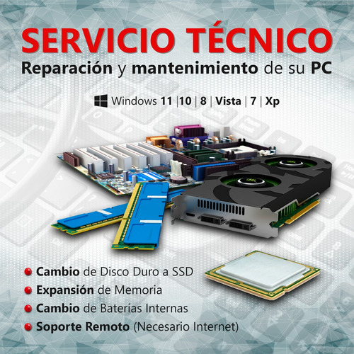 Servicio Técnico Computadora Pc Laptop Formateo Domicilio
