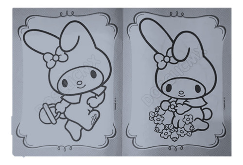 12 Libros Colorear Kuromi Amigos Melody Hello Pintar Dibujar